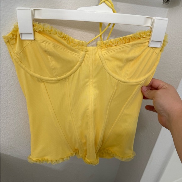 Edikted Yellow Women's Bustier Top - Picture 1 of 3